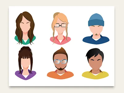 Avatars adobe illustrator avatar design character digital illustration vector
