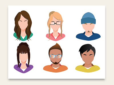 Avatars adobe illustrator avatar design character digital illustration vector