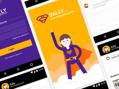 Sally app application orange sally shopping shopping assistant shopping guide