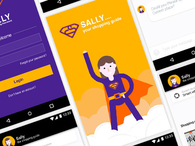 Sally app application orange sally shopping shopping assistant shopping guide