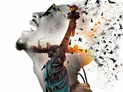 Liberty animation design vector