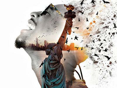 Liberty animation design vector