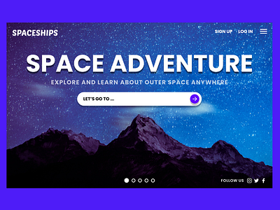 Space Adventure UI Design daily daily ui dailyui design designer inspiration purple space ui ui design ui designer ui ux uidesign uiux user experience user interface user interface design userinterface ux web