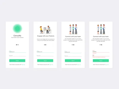 Login Flow app design flutter