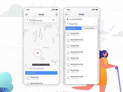 Ride Sharing App ride rideshare ridesharing uber ui ux uxui