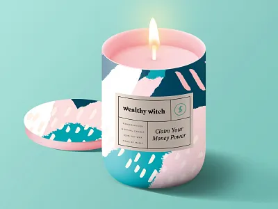 WEALTHY WITCH | Manifestation + Ritual Candle brand identity design branding branding agency branding design branding designer candle design creative logo design mockup packaging product design typography