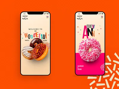 HouseofDonuts - Mobile website branding branding concept design digital digitaldesigner ui ux web