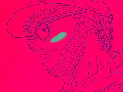 Self Study art blush design designer doodle ftm gesture glasses illustration man scribble shy