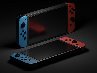 Nitendo™ Switch (Dark) 3d blender blender3d c4d cgi clean cycles illustration isomatric nintendo nintendo switch render renders