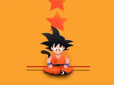 Young Goku akira toriyama character dragonball goku illustration manga simple
