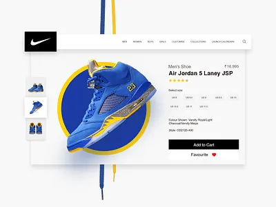 Nike black blue branding clean ecommerce ecommerce design foot wear just do it justdoit modern nike nike fan product page shoe trueblue