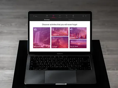 Travel Agency UI kit - macbook mock-up agency branding agency website app artdirection branding design design app graphicdesign illustration interactiondesign logo mock up typography ui uidesign ux uxdesign uxui web website