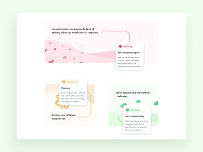 The Freelancer Guild - Landing page brand branding design home illustration interface landing page ui ux vector website