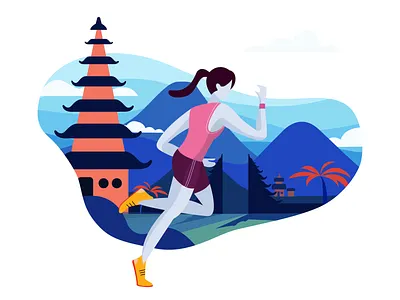 Marathon Event animation artist bali branding character design dribbble flat graphic icon illustration logo minimal run ui ux vector website