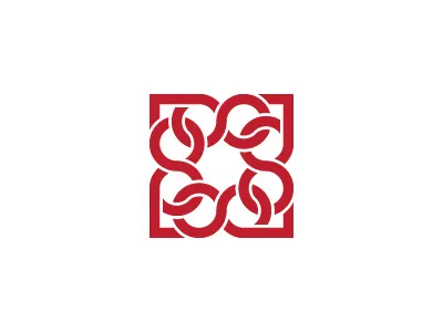 Flora Logo circle flower geometric heart knot logo logomark love mark square symmetrical vector