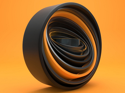 Abstract Rings 3d abstract apple blender blender3d cgi cycles illustration lowpoly render yellow