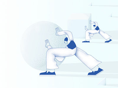 Efficiency vs. Effort blog illustration character design illustration minimal trends vector