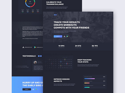 Landing for crossfit app clean crossfit design fitness landing landing page minimal site ui webdesign