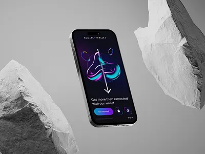 The concept of a crypto wallet and the main landing page 3d design figma ui ux uxui design web web design