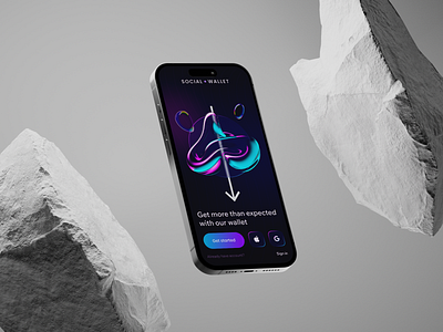 The concept of a crypto wallet and the main landing page 3d design figma ui ux uxui design web web design