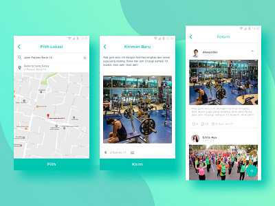 Qluster App app chat city design flat form icon illustration landing page logo map post report typography ui user interface ux