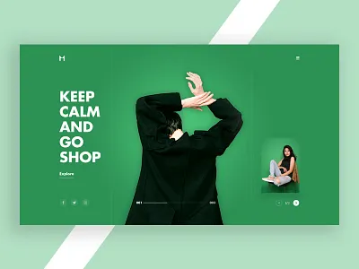 Conceptual Header Exploration app clean color creative design fashion design green header design header exploration homepage interaction interface landing minimal new header concept shop shopping app typography ui website