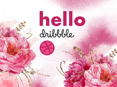 Hello Dribbble! debut design dribbble first flowers illustration plants shot ukraine ullustration watercolor art