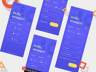 Sign in form app appdesign branding ui user experience user interface design userinterface ux