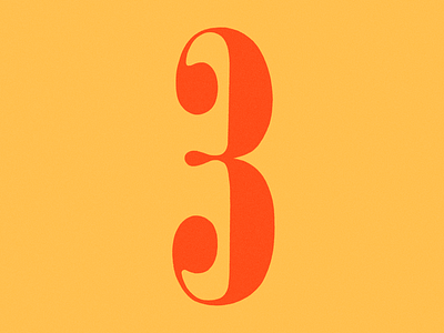 36 days of type - 3 3 36 days of type design digital illustration illustration letter lettering number numbers numerals procreate typography typography design