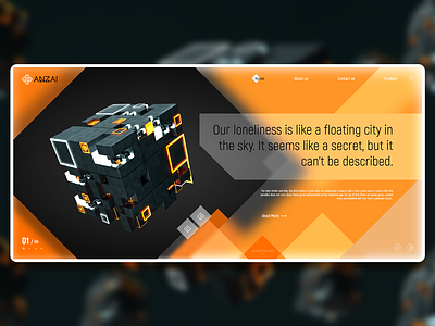 Daily Exercises 02 C4D and Web Design c4d cinema 4d design illustration redshift ui ux web website 安仔 安仔设计 网页 网页设计