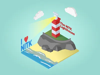 The NITK Lighthouse isometric illustration