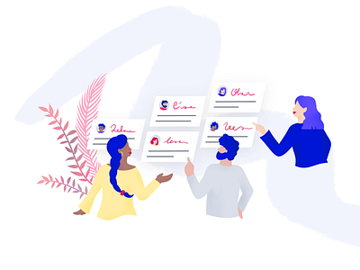 ⚙️ Back Office back office boss branding character coworkers digital hiring illustration illustrator job application management platform procreate recruiter recruitment storytelling woman work