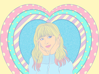 LOVER aesthetic art art entertainment art digital branding desenho design digital fashion fashion art illustration illustrator ilustracion ilustração lover pastel colors taylor swift vaporwave vector
