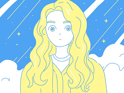 Teenage girl-3 art girl illustration