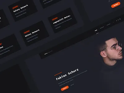 Webdesign "Fabian Schurz" clean dark design developer landing orange page portfolio projects ui ux web webdesign website