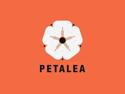 Petalea badge branding concept design flat flower geometic icon illustrator logo minimal nature petals typography vector