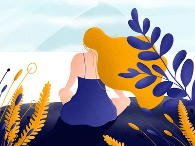 The body is your temple. charachter charachter design colorful drawing girlpower illustration illustrator picnic procreate procreate app summer women in illustration yoga yoga pose yogi