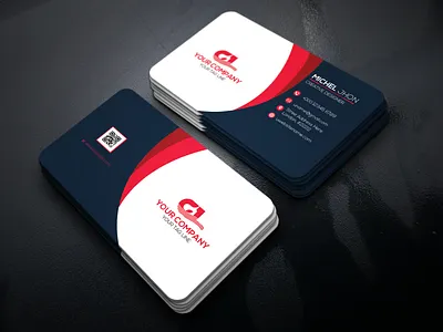 Mordern Corporate Business Card a logo black branding building businesscard corporate design creative design identity identity branding identity design logo design nature red vector
