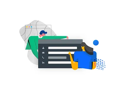 Radius connect design illustration uxui design