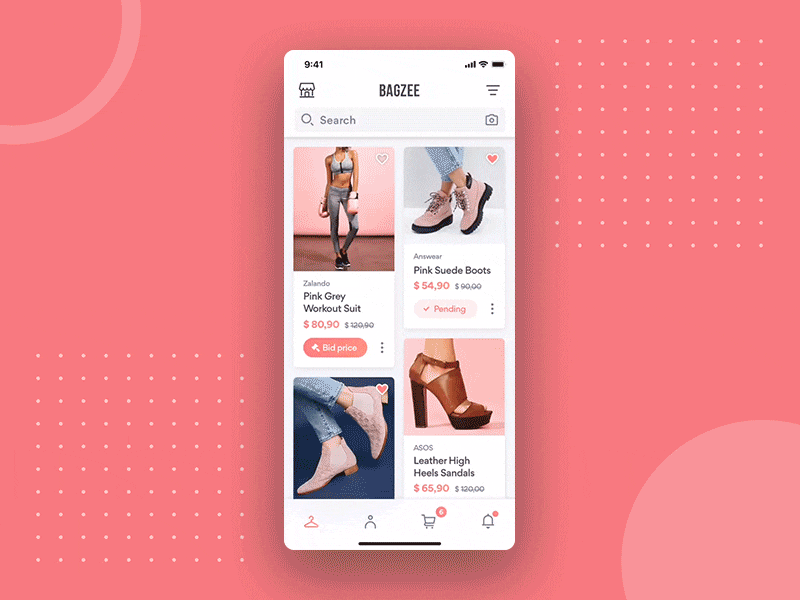 iOS app animation animation fashion app flow interactions ios ios apps microinteraction principle prototype scrolling