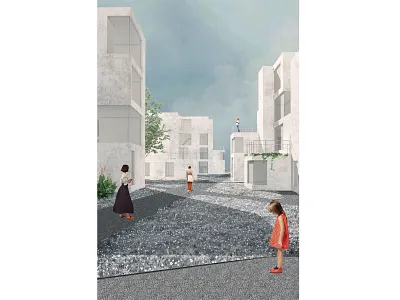 Madrid Housing architect art design graphicdesign illustration poster design ui vector