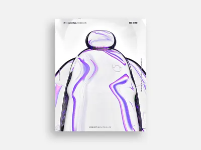 Voidbelow / Bigmax 3d abstract black blue c4d cinema4d design gradient inspiration photoshop poster poster a day poster design robot voidbelow white