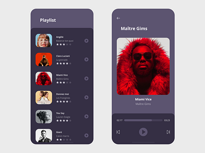 Playlist App adobe adobe xd app app design beautiful clean dark dark app dark ui free free resource free template free templates music player prototype ui vector xd