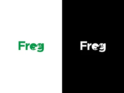 Frog Logo Negative Space frog logo logo logo animal logodesainer logogram monogram nature negative space negative space perusahaan sederhana