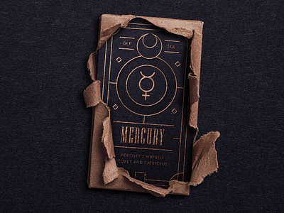 Glyph Card branding business card card card design copper design envelope foil glyph gold mercury tarot tarot card tarot cards tattoo