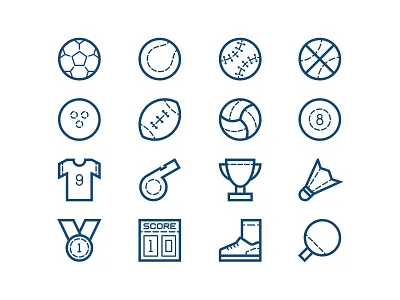 Sport Line Icons icon line outline sport ui user interface