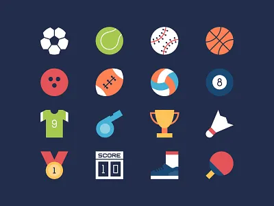 Sport Flat Icons flat icon sport ui user interface