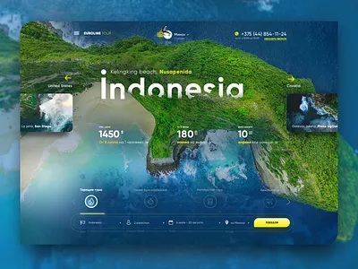#0.9 Travel Agency website concept 2 blue brand brand design clean concept creative design interface design lights photoshop tour tourism ui ui ux web webdesign website yellow
