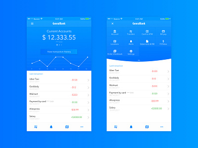Bank App - Account UI bank bank account bank app bank card banking banking app ui ui design