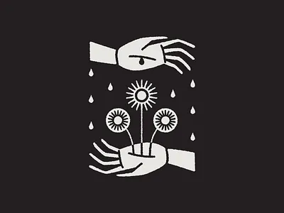 Growth design flower graphic design growth hands illustration rain sacrifice shape